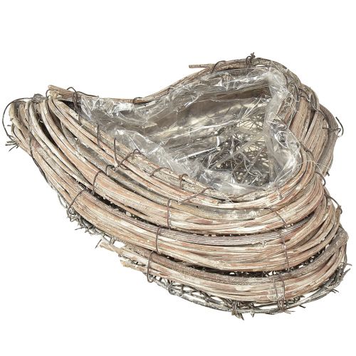 Produkt Roślinne serce rattanowe winorośli naturalne białe 20cmx24cmx6cm 2szt