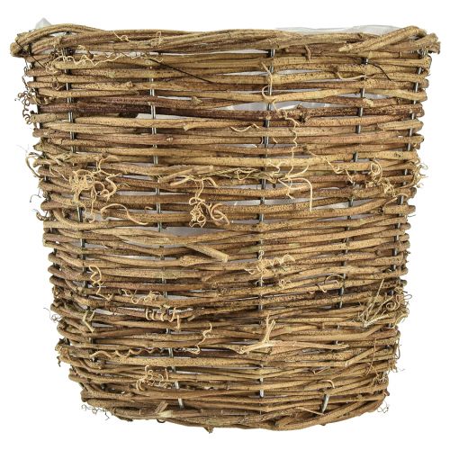 Produkt Kosz na rośliny wykonany z doniczki winorośli naturalny o wymiarach 20cmx17cmx14cm