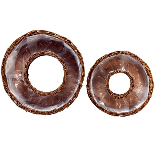 Produkt Naturalne pierścienie wierzby w dwóch rozmiarach - 32 cm i 25 cm - idealne do nakrycia stołu - zestaw 2 sztuk