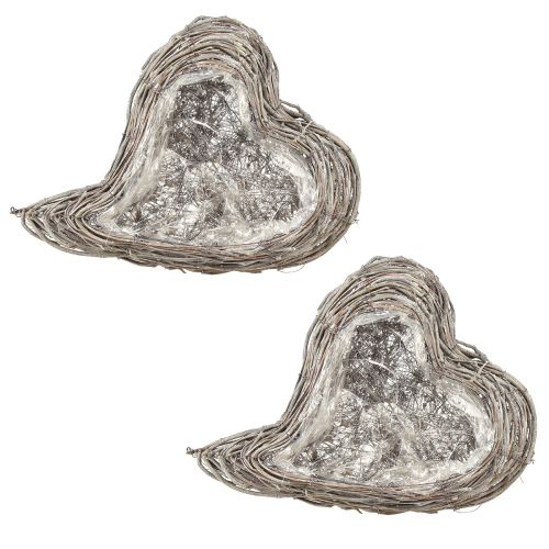 Produkt Miska na rośliny rattanowa zakrzywiona naturalna biel 30x35cm 2szt