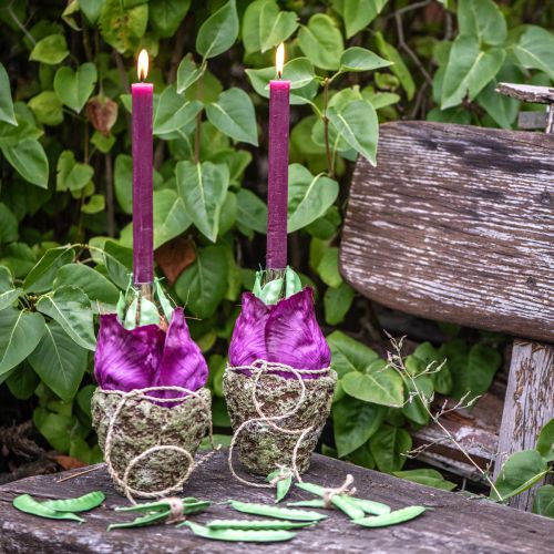 Produkt Rustykalna donica doniczkowa zielonobrązowa Ø21cm W19,5cm