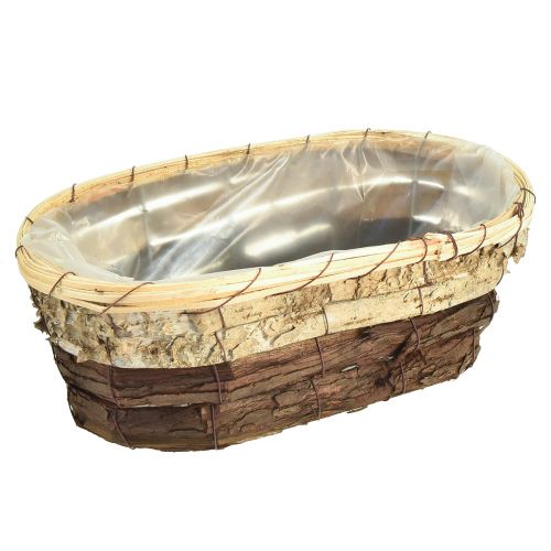 Produkt Taca na rośliny, drewno naturalne, 3 kolory, dł. 29,5/25/23 cm, 3 szt. w zestawie