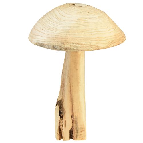 Floristik24 Rzeźba grzybowa z naturalnego drewna wiązu - Rustykalny design, 37 cm - Stylowa dekoracja ogrodu i wnętrz