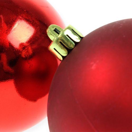 Produkt Bombki choinkowe plastikowe czerwone 8cm 6 szt