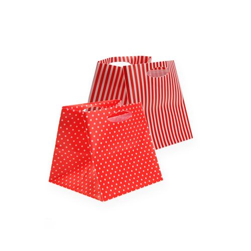 Floristik24 Worek foliowy czerwony sort. 6,5 cm x 6,5 cm 12 sztuk