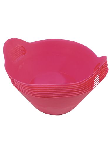 Floristik24 Miseczki plastikowe z uchwytami Ø27cm 8szt. różowe