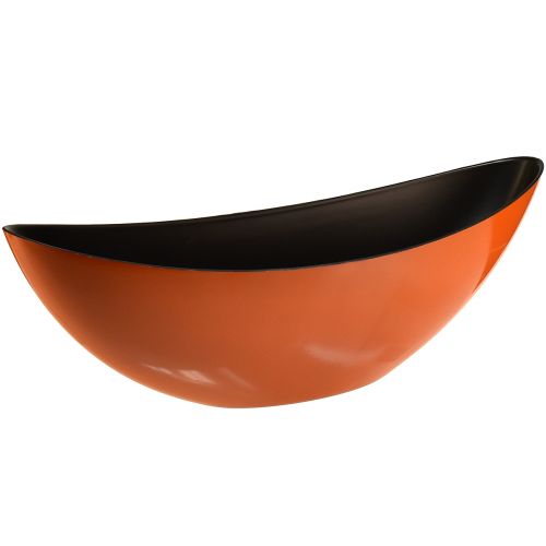 Floristik24 Nowoczesna miska łódkowata w kolorze pomarańczowym – 39 cm – uniwersalna do dekoracji i sadzenia – 2 sztuki