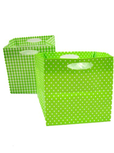 Floristik24 Torba plastikowa 10,5x10,5cm 16 sztuk w kolorze zielonym