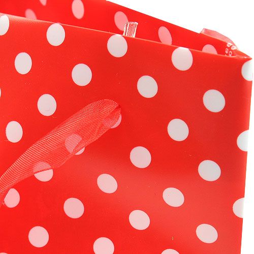 Floristik24 Torebka prezentowa Czerwona, Biała 22,5cm 8szt.