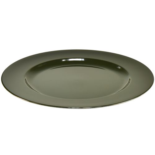 Produkt Eleganckie, ciemnozielone talerzyki plastikowe 28 cm 4szt