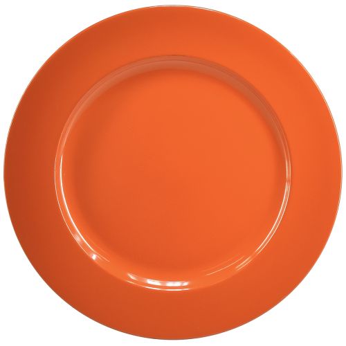 Floristik24 Pomarańczowe plastikowe talerze – 28 cm – idealne na przyjęcia i dekoracje – opakowanie 4 szt