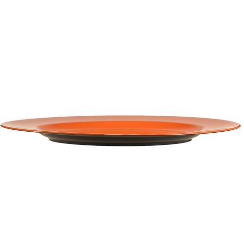 Produkt Pomarańczowe plastikowe talerze – 28 cm – idealne na przyjęcia i dekoracje – opakowanie 4 szt