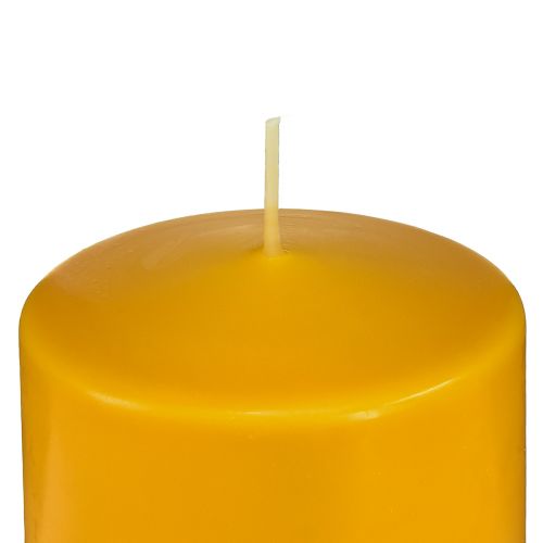 Floristik24 Świeca okrągła PURE żółte miodowe świece Wenzel 90×70mm