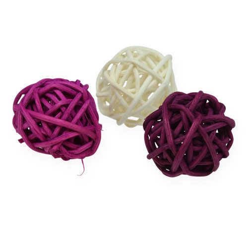 Floristik24 Asortyment Lataball 3cm Erika 72 szt