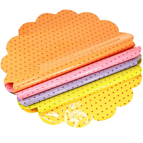 Floristik24 Mankiet Rondella Dots kwiatowy w kropki Ø54cm 100 szt