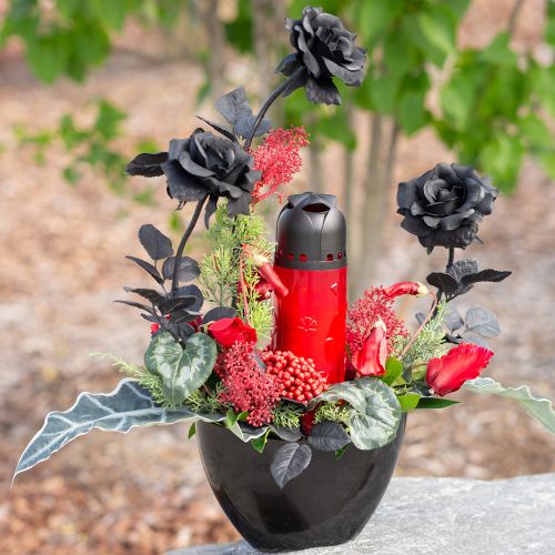 Produkt Róża jedwabna czarna 63cm
