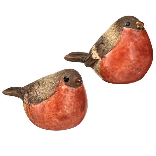 Produkt Ceramiczne figurki Robina - odcienie czerwieni i naturalne, 5,4 cm - idealne do ogrodu i domu - opakowanie 4 szt.