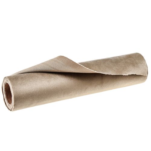 Produkt Bieżnik aksamitny beżowy, 28×270cm - Elegancki materiał dekoracyjny bieżnika do świątecznej dekoracji