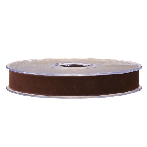 Produkt Wstążka aksamitna brązowa dekoracyjna 15mm 7m