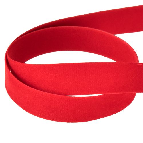 Produkt Wstążka ozdobna aksamitna czerwona welurowa 15mm 7m