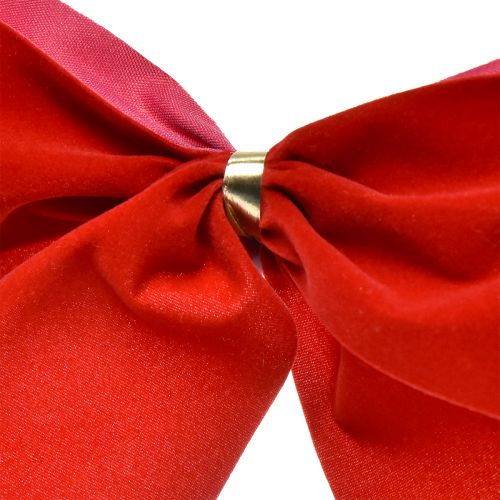 Produkt Kokarda aksamitna czerwona o szerokości 5,5 cm Kokardka świąteczna do użytku na zewnątrz 18×18cm 2szt
