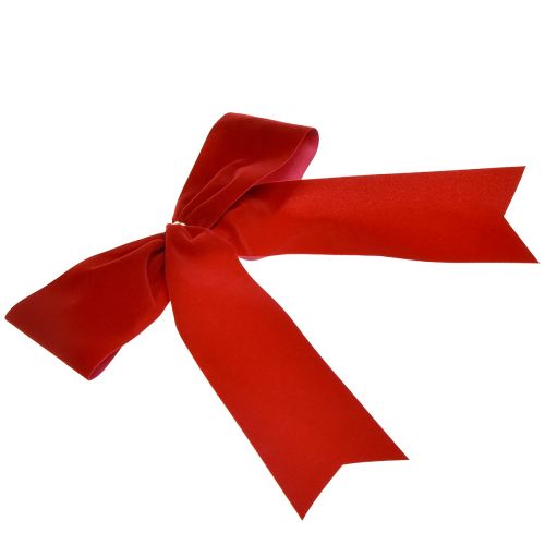 Produkt Kokarda aksamitna czerwona o szerokości 5,5 cm Kokardka świąteczna do użytku na zewnątrz 18×18cm 2szt