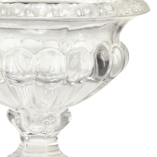 Produkt Klasyczna szklana misa z podstawą w stylu vintage – Przezroczysta, Ø13 cm x 11 cm – Uniwersalne zastosowanie do dekoracji trofeów