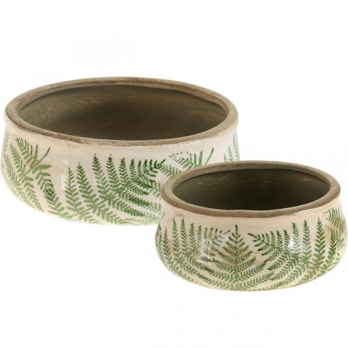 Floristik24 Miska na rośliny paproć doniczka ceramiczna okrągła ceramiczna Ø14/18cm zestaw 2 szt