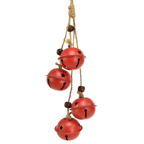 Produkt Wieszak na dzwonki Dzwonki świąteczne czerwone 28 cm, zestaw 2 szt