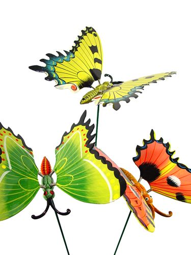 Produkt Motyle na patyku 17cm różne kolory