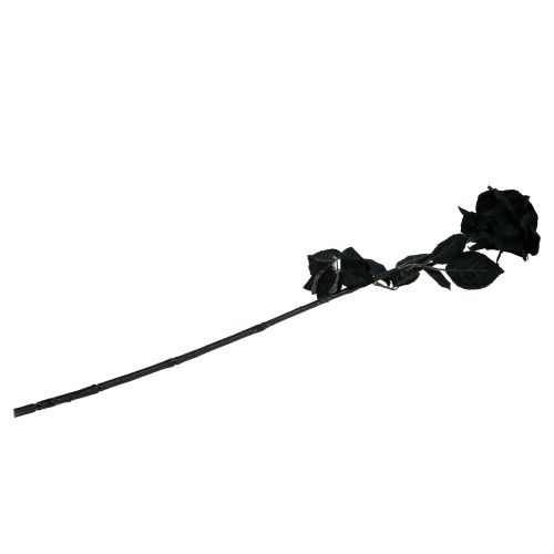 Produkt Jedwabny Kwiat Róży Czarny 63cm