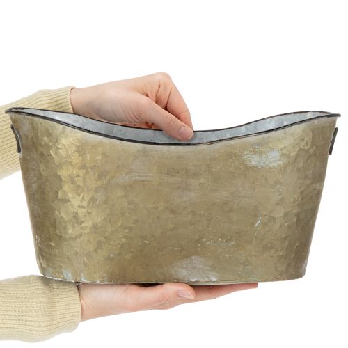 Produkt Zestaw doniczek i pojemników, kolor miedziano-biały, dł. 32,5 cm/36,5 cm/41,5 cm