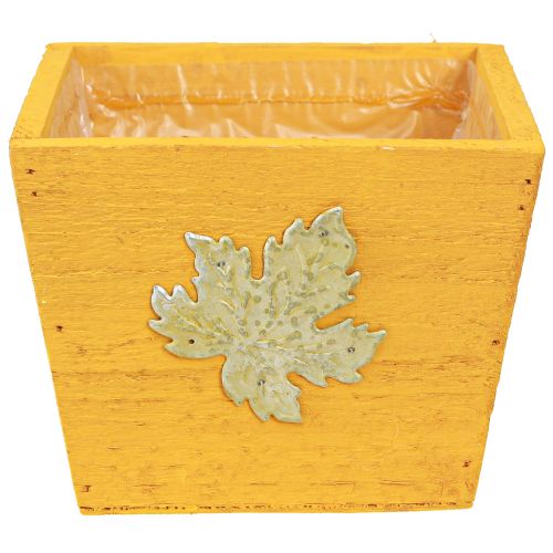 Produkt Skrzynka na rośliny drewniana shabby chic drewniana skrzynka żółta 11×14,5×14cm