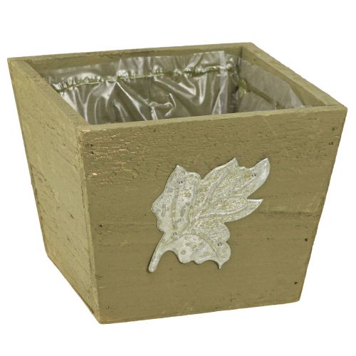 Produkt Skrzynka na rośliny drewniana shabby chic drewniana skrzynka zielona 11×14,5×14cm