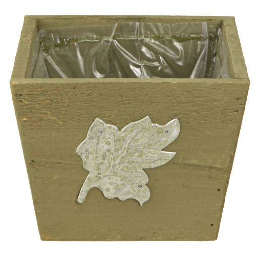 Produkt Skrzynka na rośliny drewniana shabby chic drewniana skrzynka zielona 11×14,5×14cm