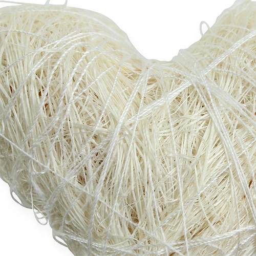 Floristik24 Serce sizalowe na patyku 6cm Białe 36szt