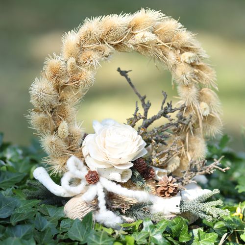 Produkt Sola Flowers Drewniane Kwiaty Dekoracja Mix Krem 6-11 cm 12-15 szt.
