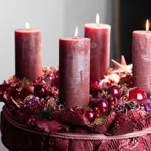Produkt Lustrzane kulki szklane z drutu jagodowego Bordeaux mix Ø20mm 140 szt