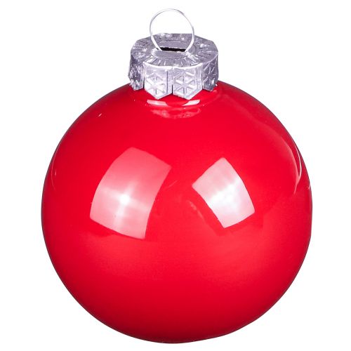 Produkt Bombki choinkowe czerwone bombki szklane połysk Ø6cm 24 szt