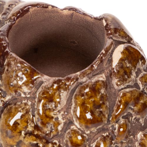 Stożkowe świeczniki z szyszką, 8 cm, 3 sztuki | Floristik24.pl
