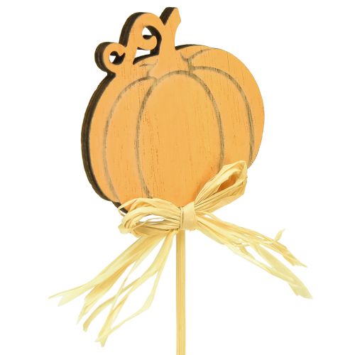 Produkt Korki kwiatowe drewniana dekoracja dyniowa pomarańczowa naturalna 6,5x7cm 12 szt