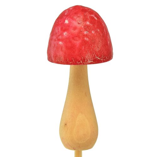 Produkt Wtyczka kwiatowa grzybkowa dekoracyjna drewniana wtyczka czerwona Ø2,5cm 8 sztuk