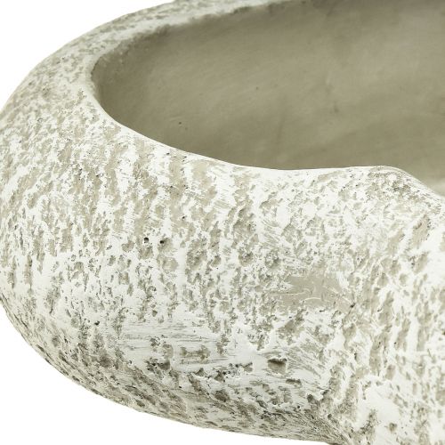 Produkt Odlewane kamienne serce miska na rośliny serce roślinne szare białe 19×19×7cm