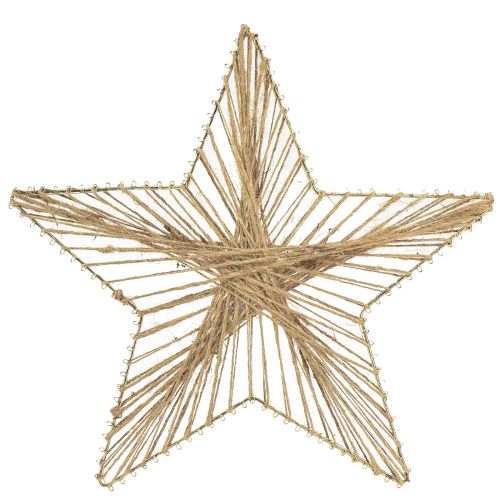 Floristik24 Gwiazda Juta Naturalna Poinsecja Rustykalna 30cm 4szt
