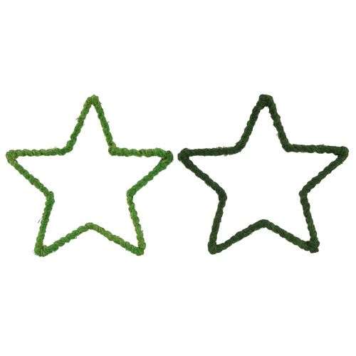 Produkt Gwiazdki jutowe do dekoracji świątecznej poinsecje zielone 15cm 8 szt
