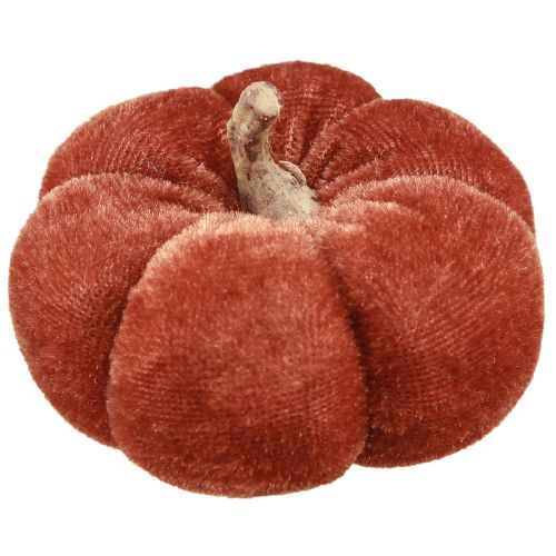 Produkt Tkanina dyniowa dekoracja dyniowa żółto brązowa aksamitna Ø7cm 9 szt