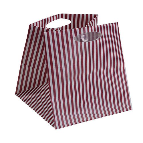 Floristik24 Torba plastikowa bordowa dupa. 12cm x 12cm 12szt.