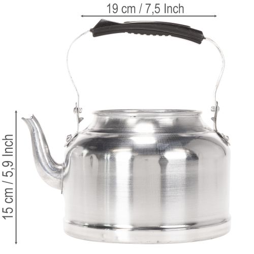 Dekoracyjny dzbanek/doniczka w stylu vintage, metal z imitacją cynku, Ø19cm, wys. 15cm | Floristik24.pl