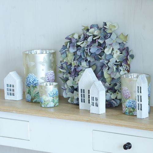 Produkt Szklany świecznik typu tealight z motywem kwiatowym, idealny na chwile harmonii w życiu, 18 cm