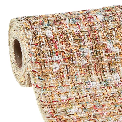 Produkt Bieżnik beżowy kolorowy brokat vintage retro szer. 19cm dł. 1,5m
